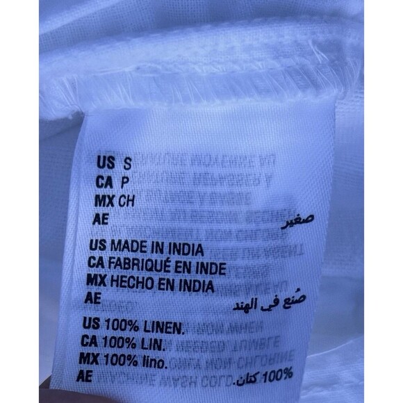 Charter Club Linen Luxury White Pull On Cropped Pants Coastal Lagenlook Beach S - Picture 6 of 6